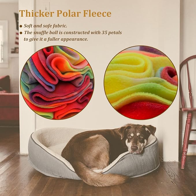 Snuffle Ball for Dogs, Puppy Treat Toy, Interactive Foraging Puzzle Toy, Enrichment Toys for Large Dogs, Sniffle Interactive Treat Ball
