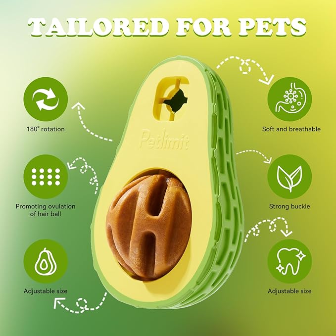 Avocado Puppy Chew Toys, Dog Chew Toys for Average Chewer, Tough Dog Dental Freezable Toy, Treat Dispensing Toys for Small Medium Dogs, Stuffable Toys for 10-30 Pounds