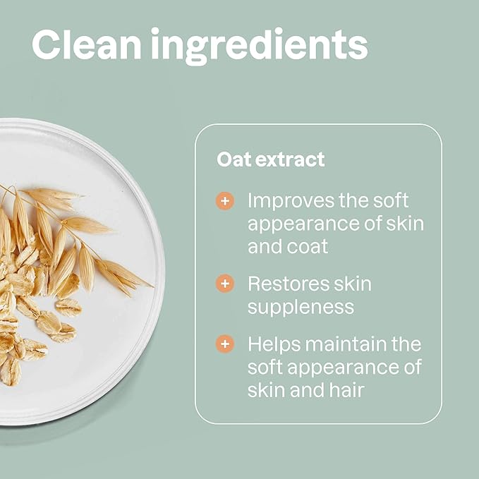 ATTITUDE Soothing Oatmeal Shampoo for Cat and Dog, Plant and Mineral-Based Ingredients, Vegan and Cruelty-Free Products for Pet, Soothing, Unscented, 16 Fl Oz (Pack of 4)