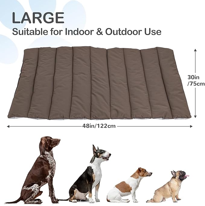 Heeyoo Outdoor Dog Bed, Waterproof Camping Dog Bed Mat, Machine Washable and Portable Travel Pet Pad Mat, Foldable Pet Beds for Small, Medium, and Large Dogs