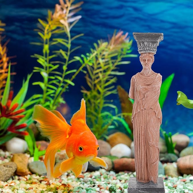 Fish Tank Decoration Aquarium Decor, 8.258" Resin Aquarium Goddess Statue,Fish Tank Decor, Aquarium Landscape Decoration Resin Goddess Statue Suitable for Fish Tanks Swimming Pool