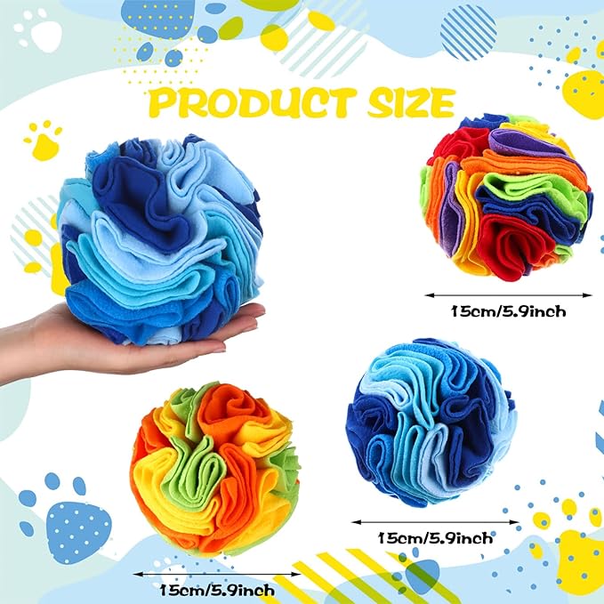 3 Pcs Snuffle Mat for Dogs - Interactive Dog Foraging Mat with Stress Relief and Anxiety Enhancement