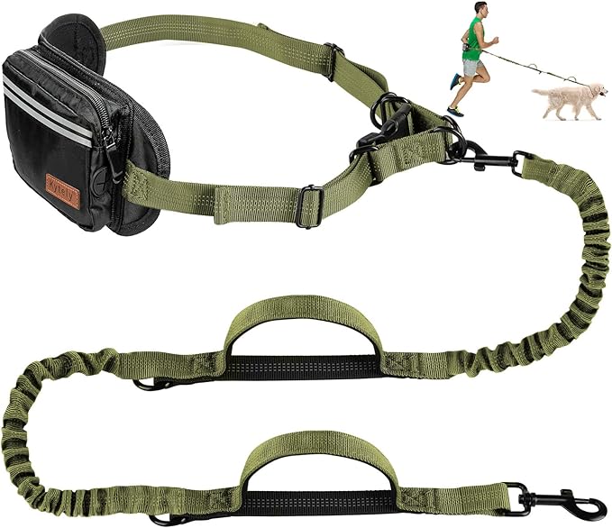 Kytely Hands Free Dog Leash Military Green