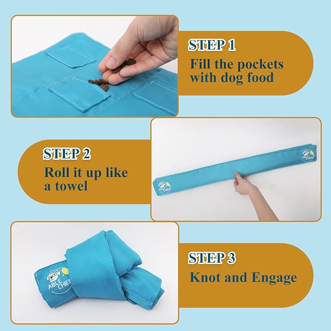 Snuffle Knot for Dogs, Interactive Dog Puzzle Toys for Small Dogs, Puppy Enrichment Toys, Encourage Natural Foraging Skills, Snuffle Ball with 10 Treat Pockets for Slow Eating