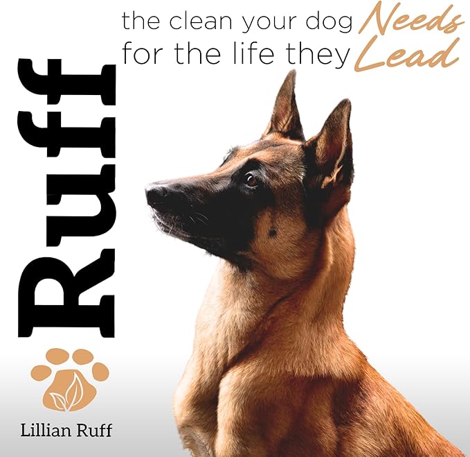 RUFF by Lillian Ruff Oatmeal Dog Shampoo | Sandalwood Amber | Professional Dog Shampoo With Aloe & Coconut Oil | Relieves Itching & Hot Spots | Moisturizing & Deodorizing | Safe for Puppies | USA Made