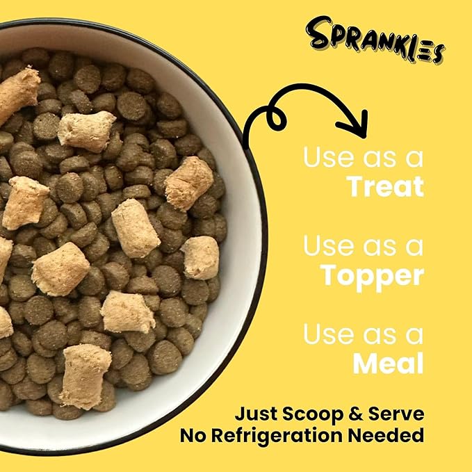Freeze Dried Dog Food for Small & Large Breeds Dogs, 6 Oz Chicken Dog Food Toppers for Picky Eatres, Made in USA - Grain Free & All Natural Freeze Dried Dog Treats Made with 96% Meat Organs