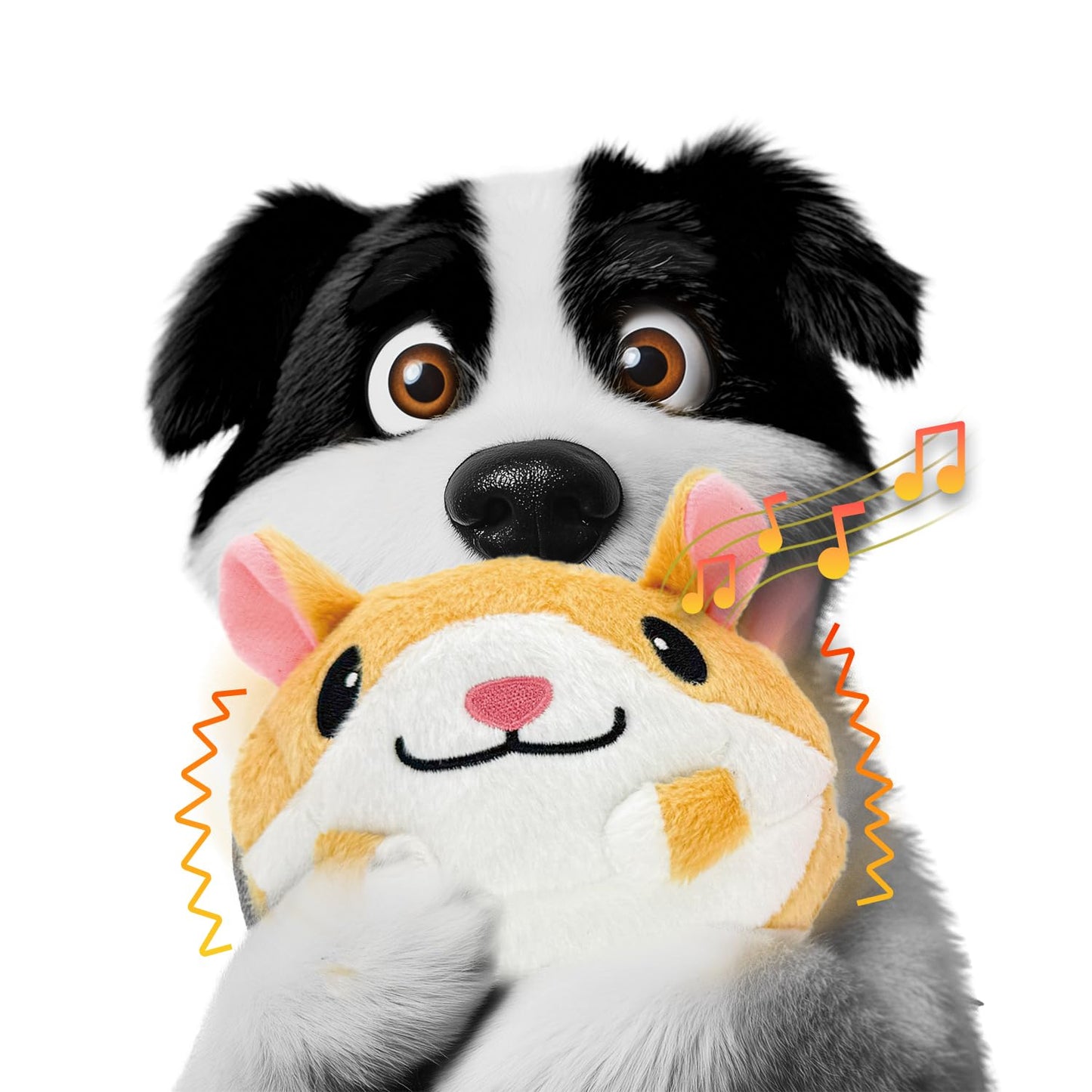 Bonbonpaws Interactive Dog Ball - Active Moving Pet Plush Toy for Dogs, Dog Chew Toys for Small/Medium/Large Dogs