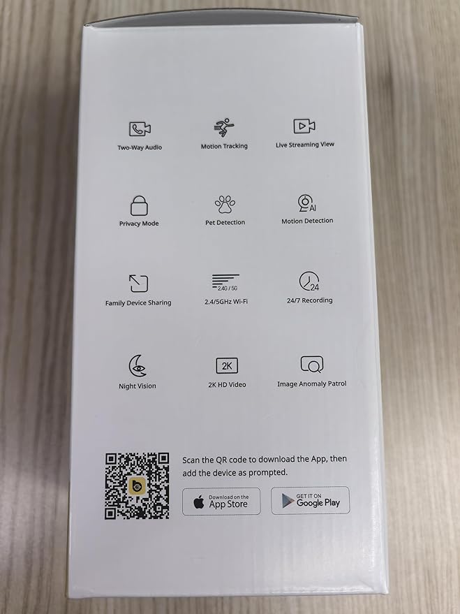 Indoor Camera - 2K Pet Camera, 5G/2.4GHz WiFi Cam for Baby Monitor with Phone App, 360° Pan & Tilt, 2-Way Audio, Color Night Vision, New for 2025 with 12s Free Cloud Storage