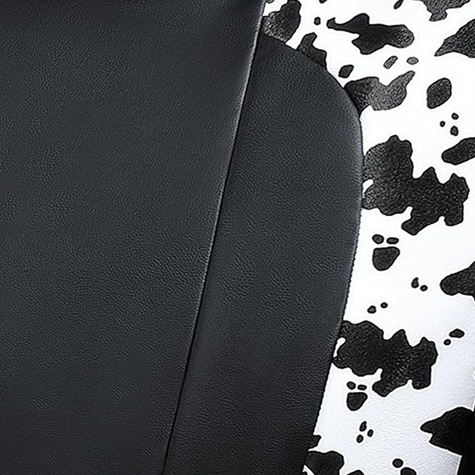 Flying Banner Neoprene Rear Bench car seat Covers car seat Protectors Split 40/60 60/40 (Cow Print & Black, Neoprene)