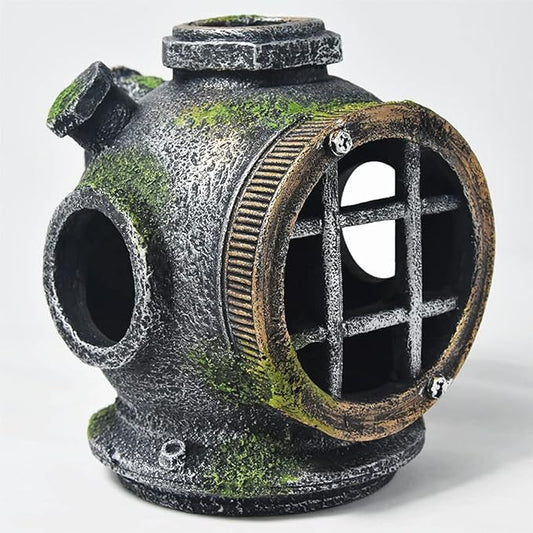 Fish Tank Decorations Betta Fish Accessories Disney Aquarium Decorations Clownfish House for Sleep Rest Hide and Play Scuba Helmet Wreckage Aquarium Décor Backgrounds