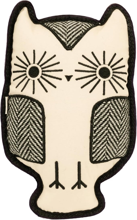 Harry Barker Durable Plush Dog Toys, Herringbone Owl Toy
