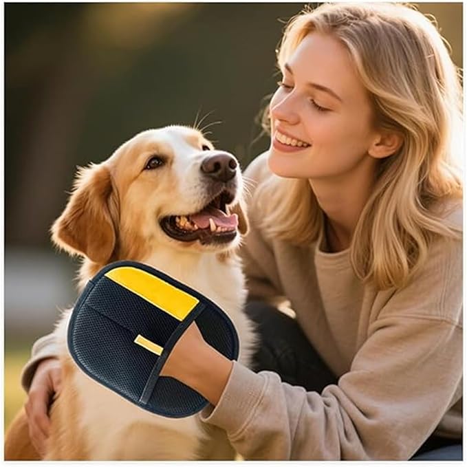 Magic Brush Pet Hair Removal Glove for Cats & Dogs, 2 Pcs Electrostatic Glove for Pet Hair, Cat Grooming Gloves for Hair Removal, Reusable Cat & Dog Hair Remover for Couch, Furniture, Carpet, Curtain