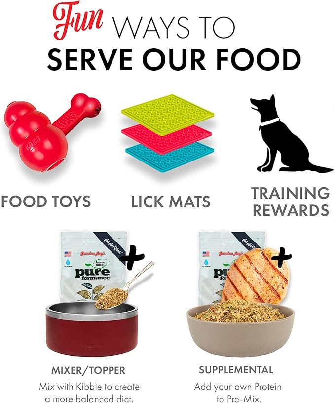 Grandma Lucy's PUREformance Pre-Mix Dog Food, Grain Free and Freeze-Dried - 3Lb Bag