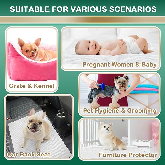 IMMCUTE Dog Pee Pads Extra Large 23"X36", 30Count, XL Puppy Pads Super Absorbent & Leak-Proof, Disposable Potty Training Pads, 6-Layer with Quick-Dry for Puppies | Doggie| Cats | Rabbits