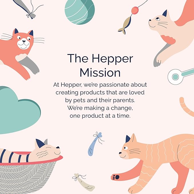 Hepper Stick Catnip Kicker - Organic American Catnip Toys/Kitten Toys for Indoor Cats, Cat Supplies with Catnip