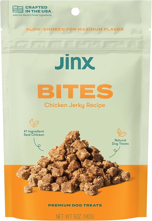 Jinx Chicken Bites Jerky Dog Treats - Soft & Chewy, All Natural Dog Jerky Treats with Cage-Free Chicken - Pet Products for All Dogs (Puppies, Adults & Seniors) - 5oz