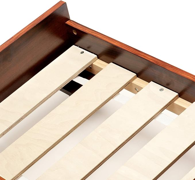 Furhaven Elevated Dog Bed Frame for 36" x 27" Large Dog Beds, Easy Assembly - Mid-Century Modern Bed Frame - Walnut, Large