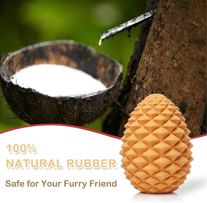 Pine Cone Tough Dog Toys, Puzzle Toys for Dogs, Dog Chew Toys with Interactive Dog Treat Dispenser, Dog Toy to Keep Them Busy for Medium Large Dogs, Enrichment Dogs Gifts