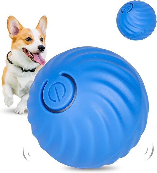 Smart Interactive Dog Toy Ball, Active Rolling Wicked Ball with Automatic Bouncing and Rotating for Puppy/Small Dogs Durable, Chewable, USB Recharger and Fun Gift Toy to Dog (Medium)