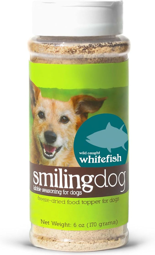 Herbsmith Kibble Seasoning – Freeze Dried Wild-Caught Whitefish – Dog Food Topper for Picky Eaters - 6 oz
