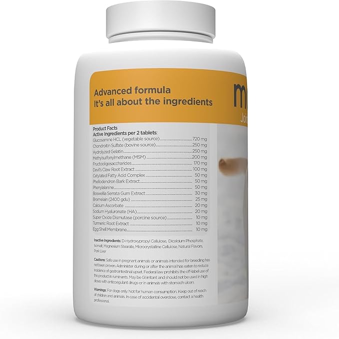 maxxipaws - maxxiflex+ Hip & Joint Supplement for Dogs with Glucosamine, Chondroitin, MSM & Collagen | Mobility, Flexibility & Discomfort Support | Senior, Adult & All Breeds | 60 Tablets