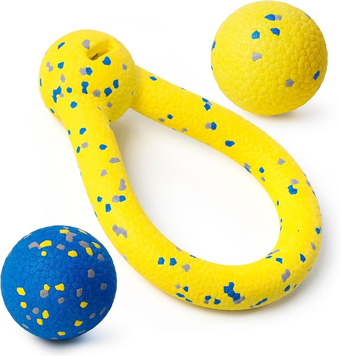 Indestructible Dog Toys Dog Toys for Large Dogs Flying Discs for Medium/Large Breeds Dog Training Ring,Floating Dog Ring Toys for Throwing,Catching Flying Lightweight Dog Toy (Yellow)