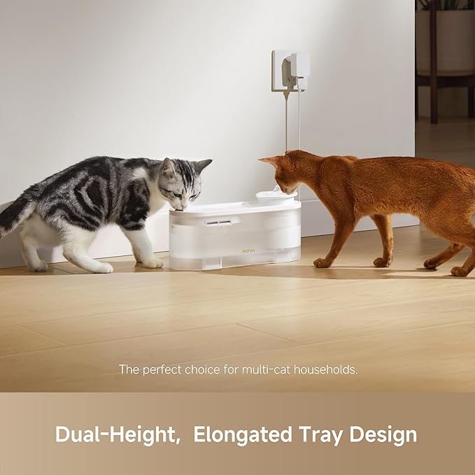 MOVA WF10 Pro Pet Water Fountain, Cat Water Fountain with Quiet Pump and 3 Water Flow Modes, 1.5L Cat Water Dispenser for Drinking Easy to Clean Assemble, Drinking Fountain for Small Pet, Dog