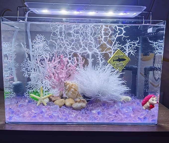 Fish Tank Decorations (fish tank not included), aquarium coral decorations and Aquarium Artificial Plastic Plants Set, betta fish tank accessories coral ornaments aquarium coral Aquarium Décor