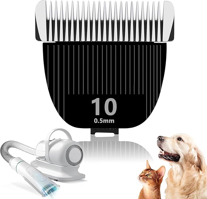Replacement Blade for nebot P1 Pro Pet Grooming Kit & Vacuum,Size-10 Cut Length 1/50"(0.5mm),Made of Ceramic Blade & Stainless Steel Blade