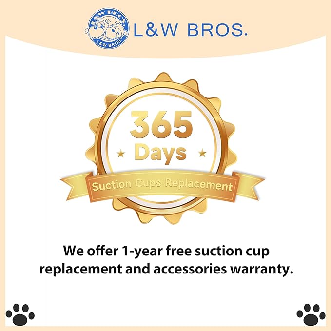 L&W BROS. Cat Window Perch Cushion Bed Cat Window Hammock with 4 Updated Suction Cups Easy to Assemble Cat Window Bed for Heavy Large Cats (L 1Pc)