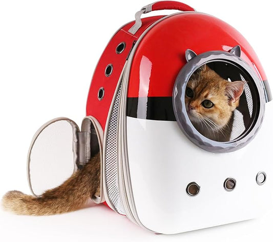 Front Expandable Cat Backpack Carrier Large Cat Backpack Fits Up to 20 lbs, Backpack for Cats Kitten Small Puppy, Airline Approved Cat Bubble Backpack, Space Capsule Astronaut Backpack Carrier