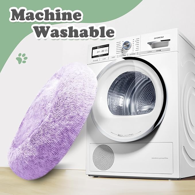 JOLLYVOGUE Dog & Cat Bed, Calming Anti-Anxiety Pet Bed for Small Dogs, Fluffy Donut Cushion for Small and Medium Pets (20")