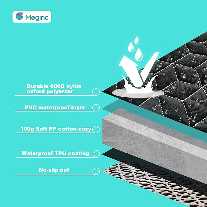 Bench Dog Car Seat Covers for SUV, Waterproof Dog Seat Cover for Back Seat Fit Ford Explorer Heavy Duty Non Slip Back Seat Cover Protector for Chevrolet Tahoe/Yukon/Suburban/Expedition/Wagoneer