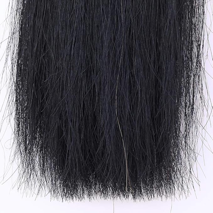 Horse Tail Extensions with Braided Horsehair Loop, Blunt Cut Bottom, 28-30 inches Long and 3/8 lb Weight