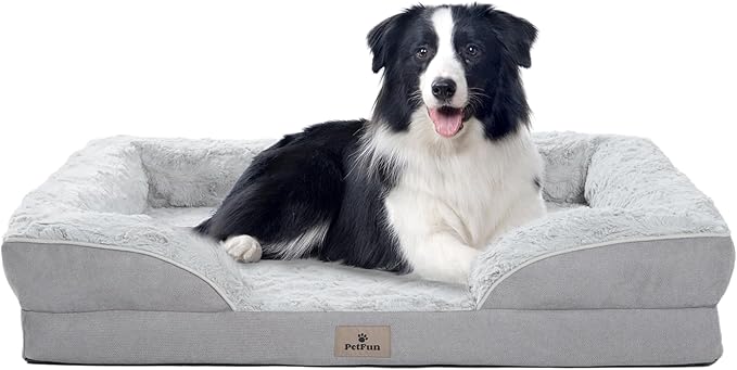 Orthopedic Dog Bed for Large Dogs - Big Washable Dog Sofa Beds Large, Supportive Foam Pet Couch Bed with Removable Washable Cover, Waterproof Lining and Nonskid Bottom