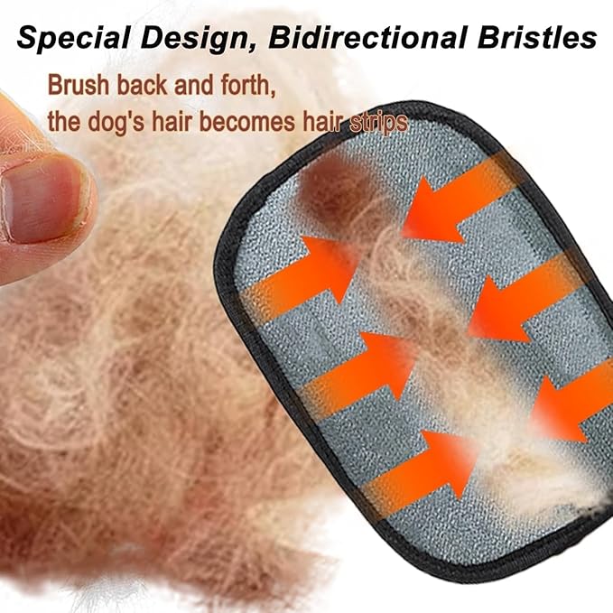 Morphcontainerpet Pet Hair Removal Gloves - Electrostatic Reusable for Cats & Dogs, Furniture, Carpet, Car Seats (1.2 oz)