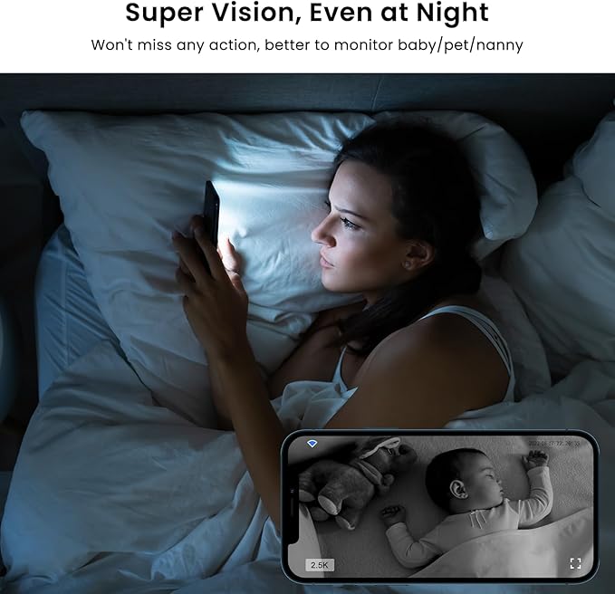 GALAYOU 4MP Cameras for Home Security-5G/2.4G Dual WiFi Security Camera Indoor for Baby/Pet/Dog/Nanny with Phone App, 24/7 SD Card Storage, Night Vision, Motion Alert, Works with Alexa/Google Home, G7