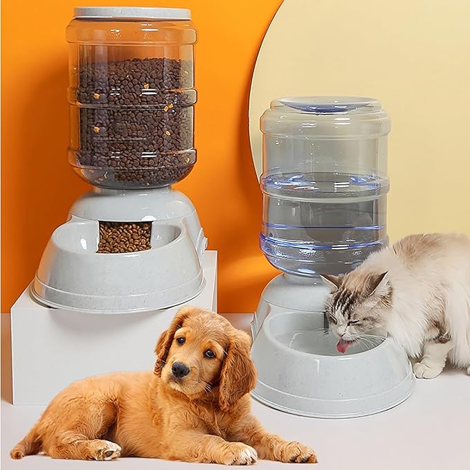 Automatic Dog Feeders - 3 Gallon Capacity Gravity Food Dispenser for Large Dogs and Cats