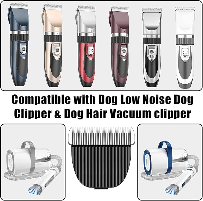 2 Pack Dog Grooming Replacement Blades Compatible with ONEISALL Dog Low Noise Dog Clipper & Dog Hair Vacuum Clipper,Made of Stainless Steel Pet Clipper Blade (Size 30 1/50"(0.5mm))
