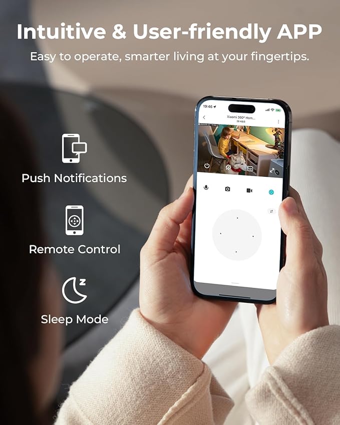 IMILAB C21 2 Pack 2.5K Security Camera Indoor, Room Camera for Bedroom 360° View, Pet Cam w/Phone App & Speaker, Indoor Cam for Dog/Kid/Baby/Elderly, Plug-in, 2.4GHz WiFi, Local/Cloud Storage