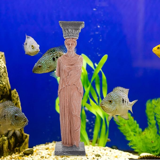 Fish Tank Decoration Aquarium Decor, 8.258" Resin Aquarium Goddess Statue,Fish Tank Decor, Aquarium Landscape Decoration Resin Goddess Statue Suitable for Fish Tanks Swimming Pool