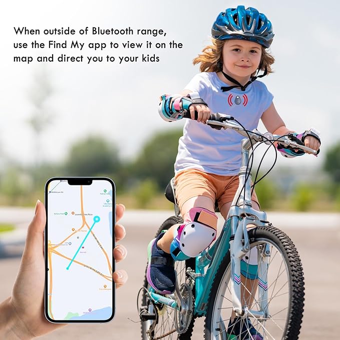 Htag GPS Tracker for Kids,Key Finder Works with Apple Find My (iOS only),Privacy Protection, Lost Mode, Waterproof,Bluetooth Tracker for Children, Seniors, Pets, Backpack (Black)