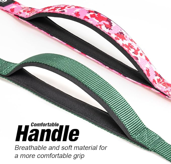 TSPRO Hands Free Dog Leash for Small Dogs, Adjustable Durable Leash with Comfortable Safety Padded Handle, Heavy Duty Metal Clasp for Walking, Running, Training (Camo Pink)