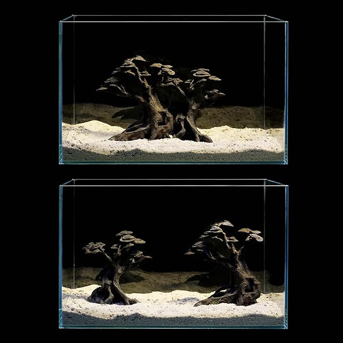 FZONE Resin Aquarium Driftwood, Aquarium Tree Decoration for Nano Aquascaping and Hardscape