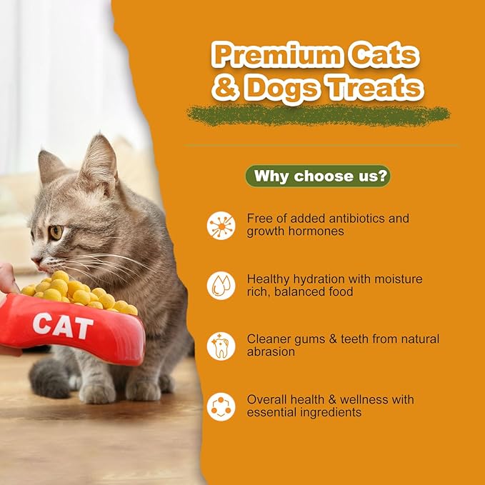 Freeze Dried Quail Egg Yolk Cat & Dog Treats - Single Ingredient Pet Snack Grain-Free, with Lecithin for Healthy Skin & Coat (7oz)