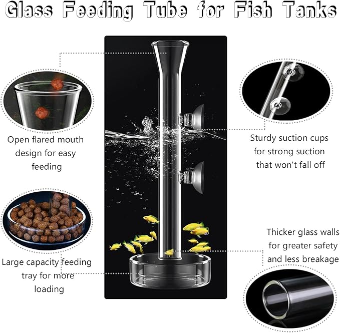 Fish Feeding Ring, Shrimp Feeding Dish, and Feed Measuring Spoon - Ideal Betta Fish Toys and Aquarium Feeding Accessories with Coral Feeder and Shrimp Feeding Tube