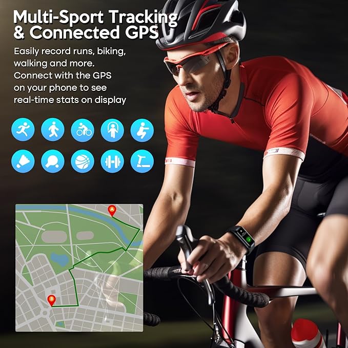 Fitness Tracker Watch, Smart Watch with Blood Pressure Heart Rate Sleep IP67 Waterproof Health Watches Fitness Activity Tracker Step Calorie Counter Pedometer Watches for Men Women Android iOS Phone