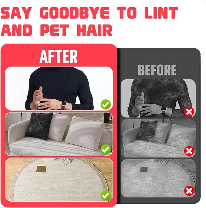 2 Upgraded Thickened Electrostatic Pet Hair Removal Gloves Brush,2025 New Reusable Cat Dog Hair Remover Grooming Gloves,Double Sided Washable Static Animal Fur Removal Tool for Couch,Carpet, Clothes