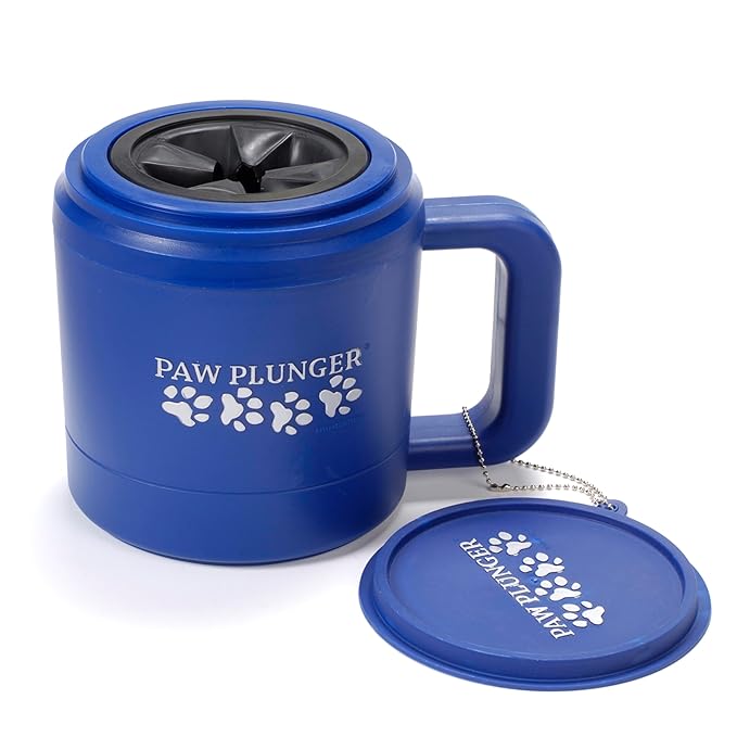 – Dog Paw Cleaner - Puppy Essentials - Portable Dirty Paw Washer - Ideal for Medium Dogs - Blue