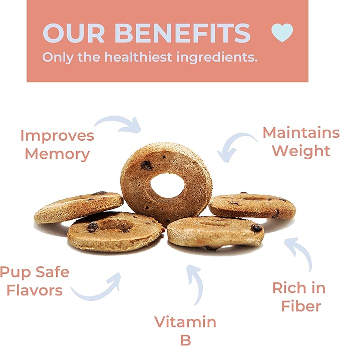 Healthy Dog Treats Non-GMO Grain Free Human Grade Crispy Oatmeal Chip Made in USA (8oz)